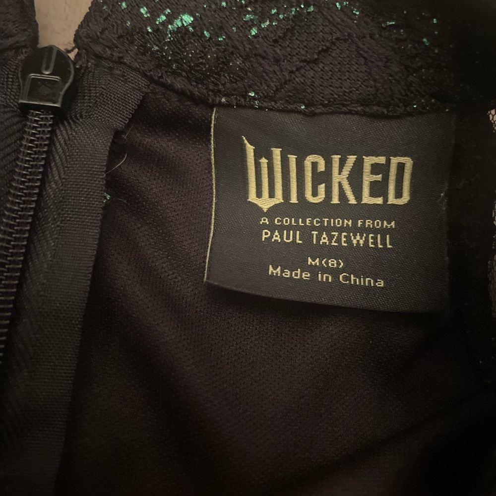 Wicked Girls Black Sparkle Peplum Tulle Party Dress Sz 8 - Picture 2 of 3